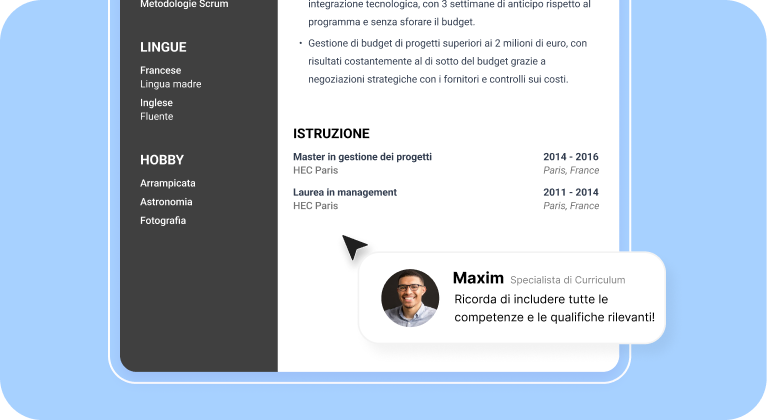 Revisione CV da Esperti