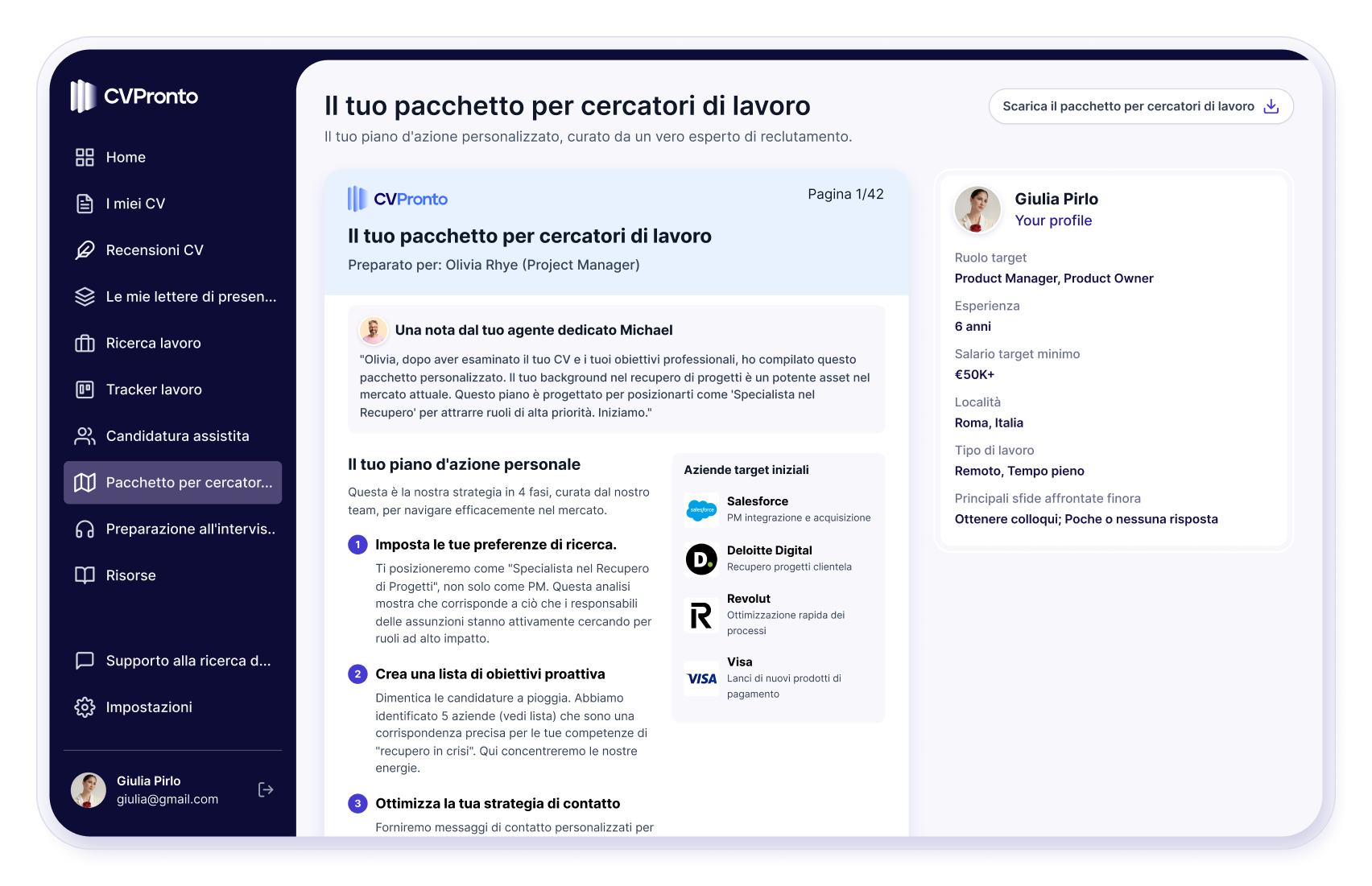 La tua <span class="hero-title-span">tabella di marcia</span> per trovare un lavoro